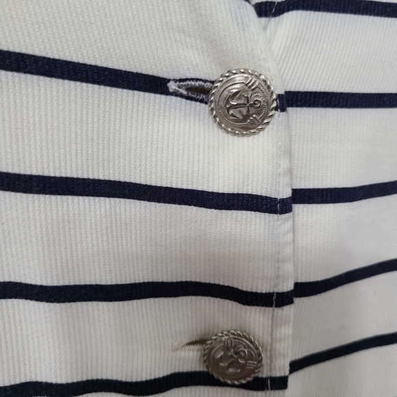 GAP white and blue stripes vest size M  *R1 - Picture 3 of 6